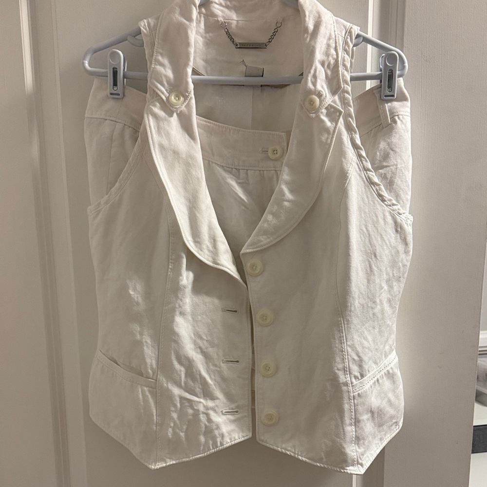 White House Black Market White Vest & Shorts